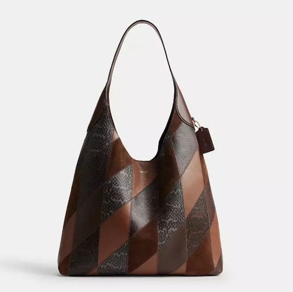 Coach Handbags - LIKE NEW COACH BROOKLYN SHOULDER BAG 39 WITH SNAKESKIN PATCHWORK